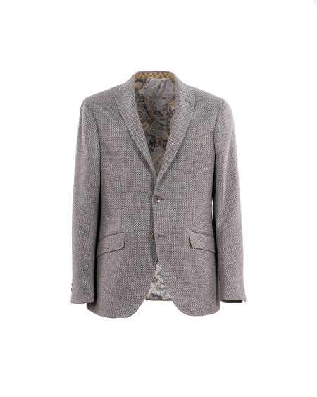 Shop ETRO  Giacca: Etro blazer in lana e cashmere.
Vestibilità regular.
Revers classico.
Chiusura monopetto con bottoni.
Taschino a filetto sul petto.
Tasche laterali a pattina.
Polsi con bottoni.
Bottoni in corozo.
Spacchi posteriori.
Composizione: 97% lana, 3% cashmere.
Made in Italy.. 0006 99TTB48-S8460